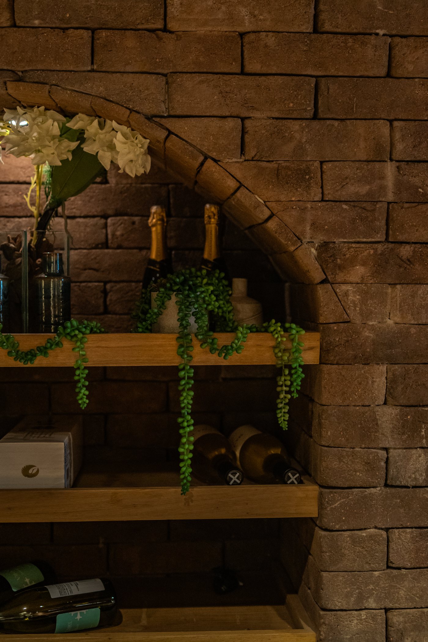 Detalhe da Cave com a adega à vista
