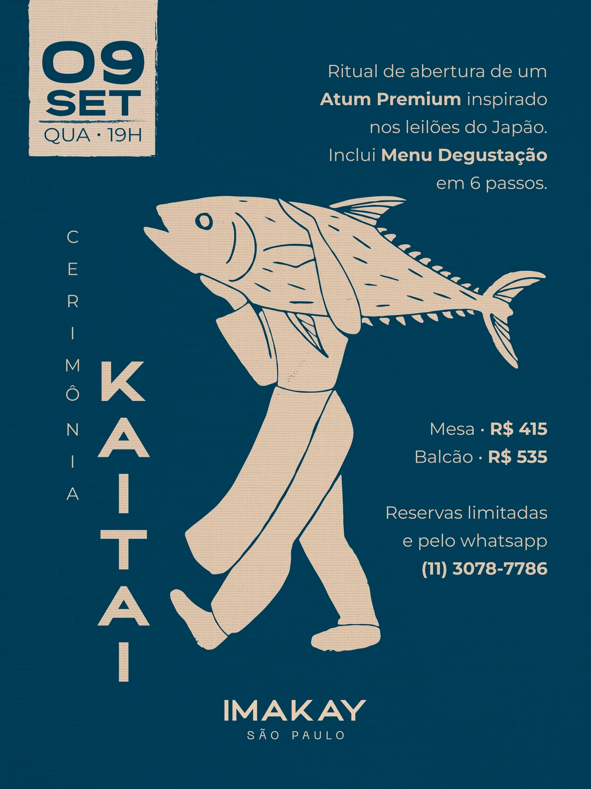 Cerimônia Kaitai no Imakay São Paulo — 09 de setembro, 19h