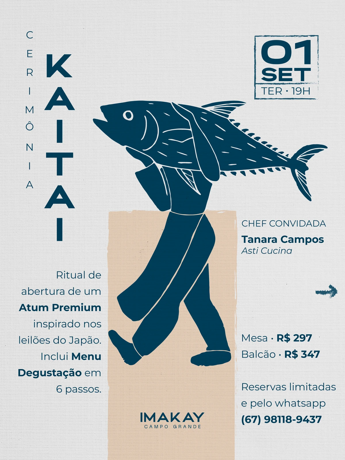 Cerimônia Kaitai no Imakay Campo Grande — 01 de setembro, 19h